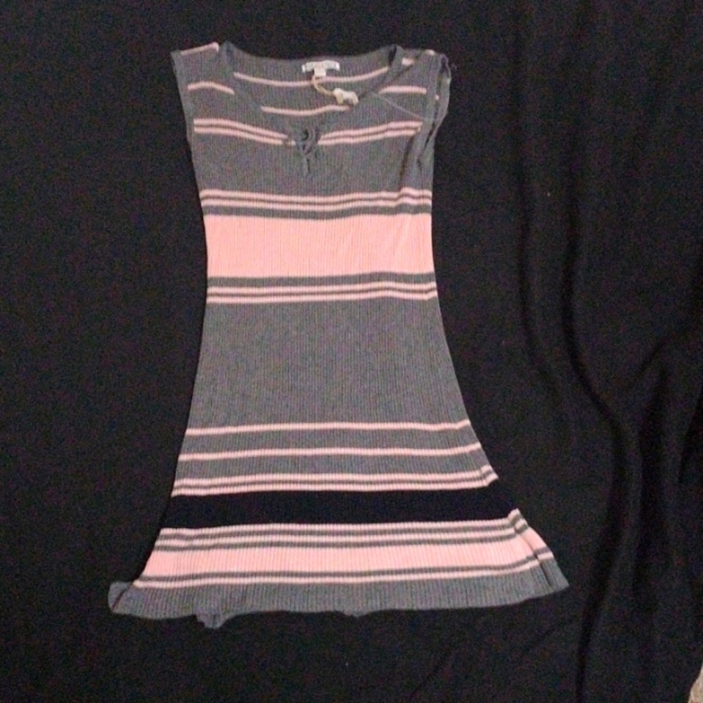 Dress large  light pink gray black
